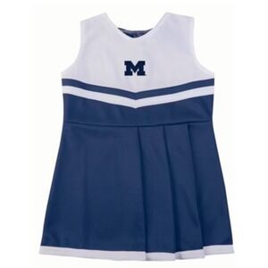 Michigan Wolverines Cheerleader Dress Kids Sleeveless Football Game Day 12 Month